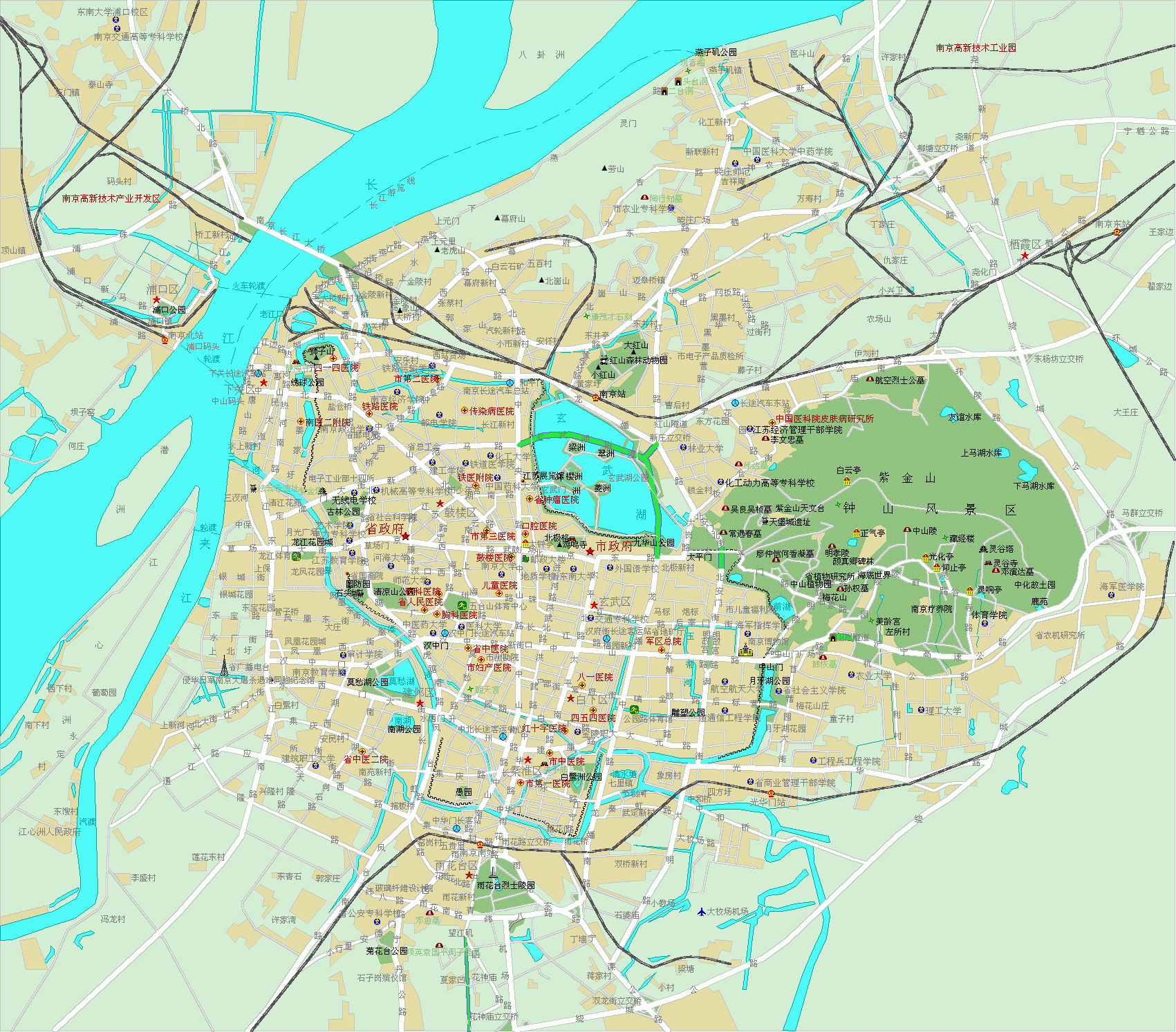 nanjing city centre carte